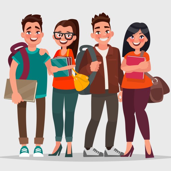 Студенты мультяшные