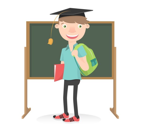 Студент мультяшный