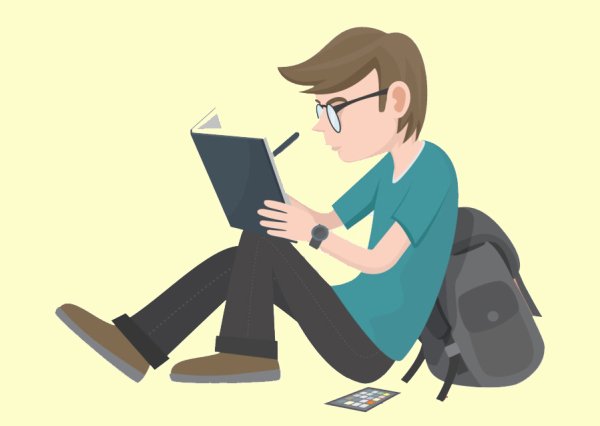 Студент мультяшный