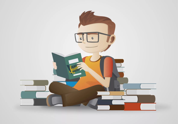 Студент нарисованный