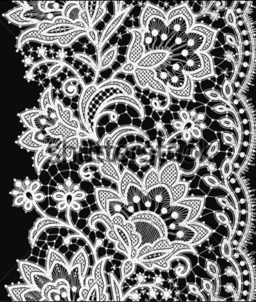 Точечная роспись кружева Ришелье