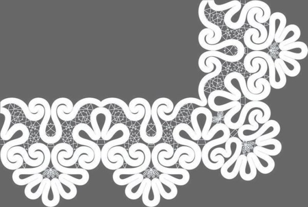 Кружево трафарет