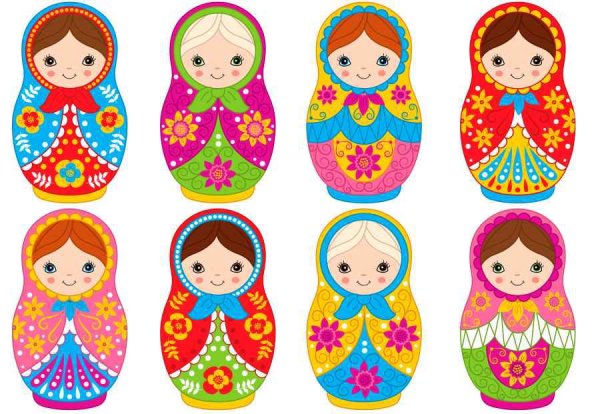 Рисование матрешки