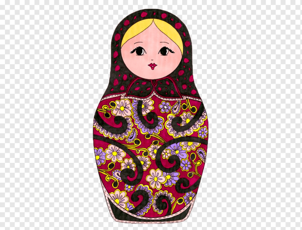 Матрешка Хохлома вектор