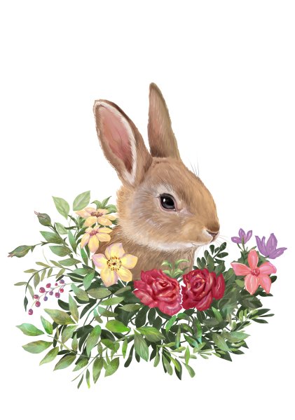 Кролик рисунок