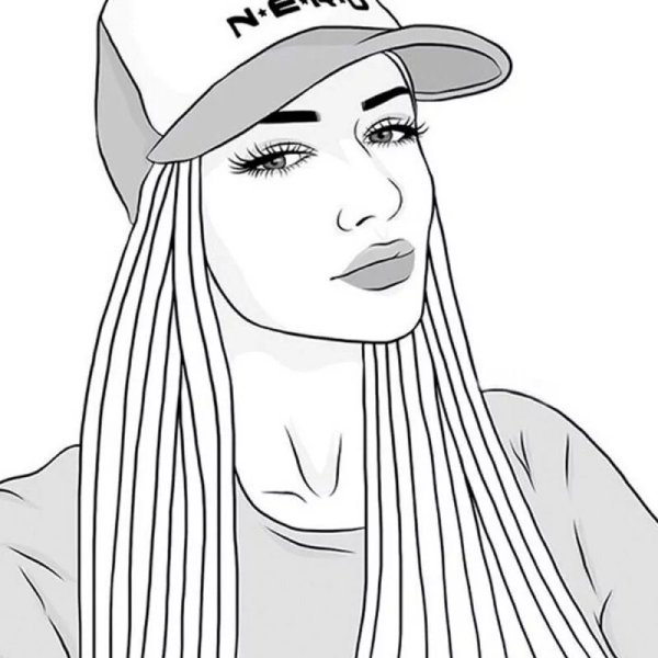 Рисунки для срисовки девочки