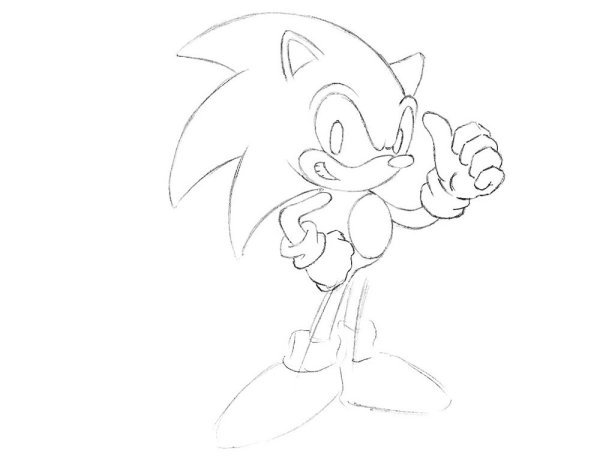 Соник для срисовки