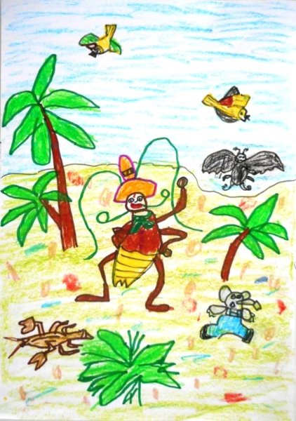 Нарисовать Тараканище Корнея Чуковского