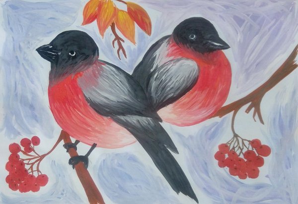 Анна Петунова акварель зима