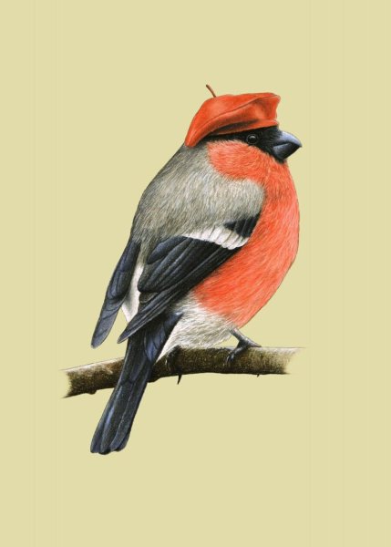 Снегирь живопись Мария Павлова