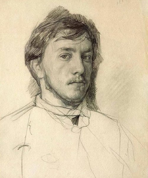 Автопортрет Рембрандта карандашом