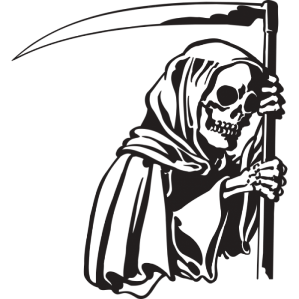 Наклейка смерть с косой