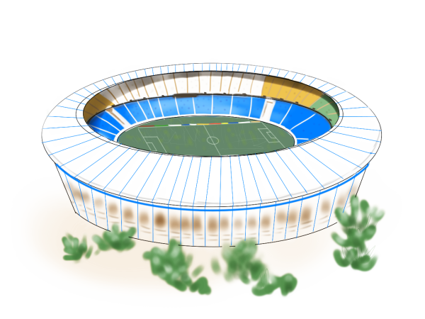 Стадион на белом фоне