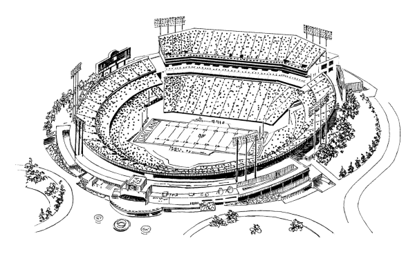 Зарисовка футбольного стадиона