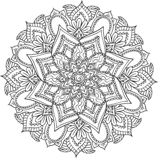 Красивые мандалы для раскрашивания