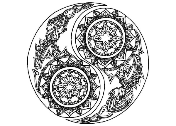 Красивые мандалы для раскрашивания