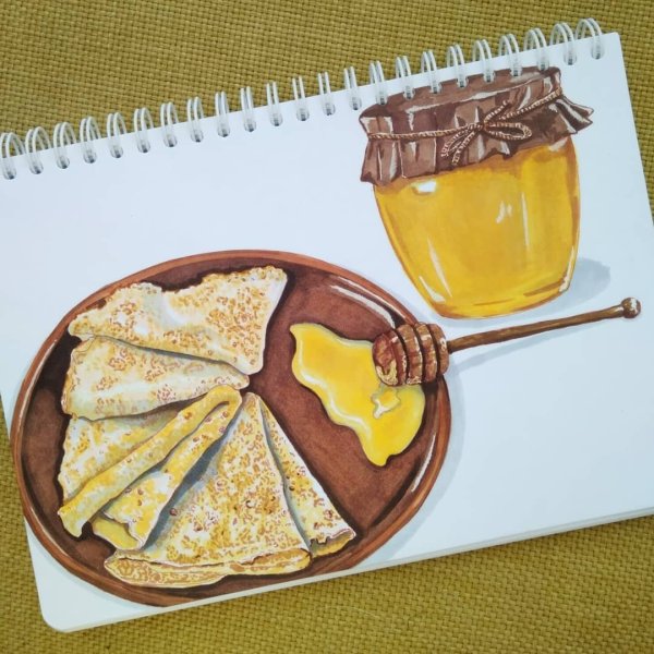 Масленица скетчинг