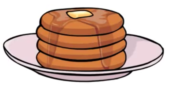 Тарелка с блинами рисунок