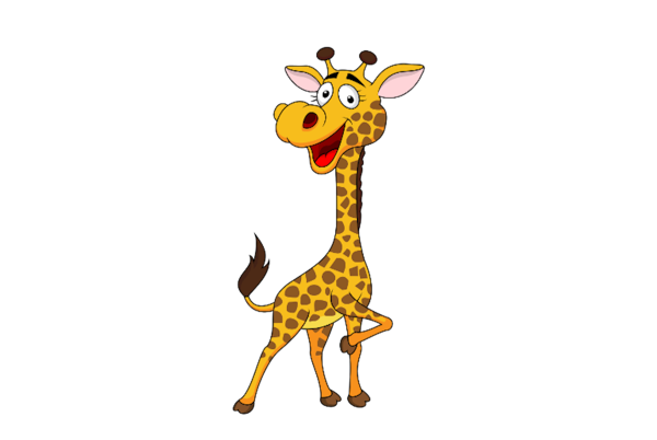 Жираф черно белый