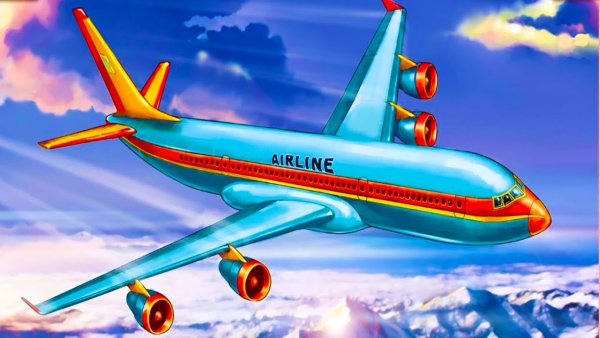 Самолет мультяшный