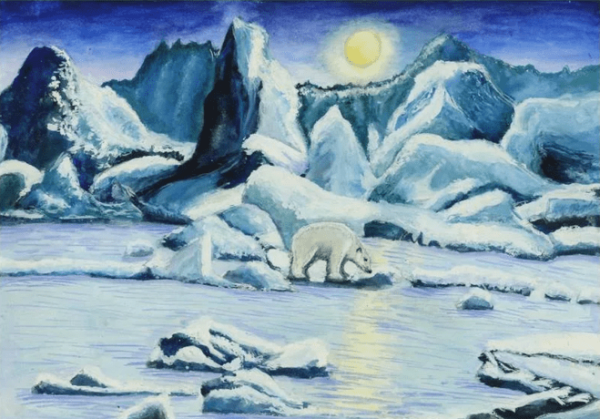 Пейзаж севера для детей