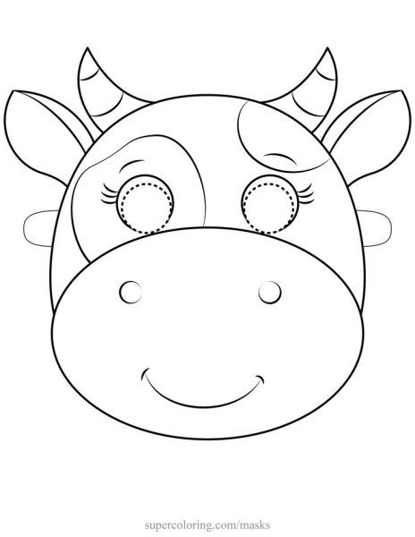 Морда коровы для маски