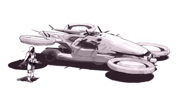 Эскиз летающей машины