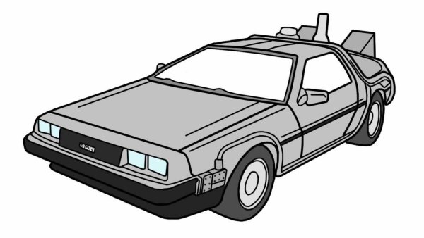 DELOREAN DMC-12 раскраска
