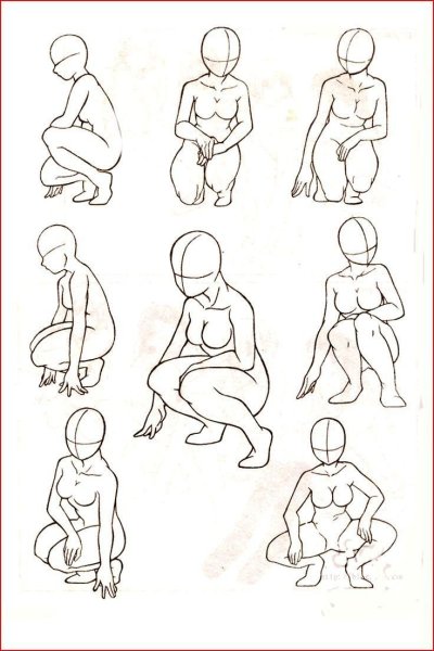 Сидящая поза для рисования