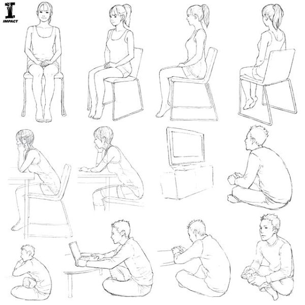 Сидячие позы