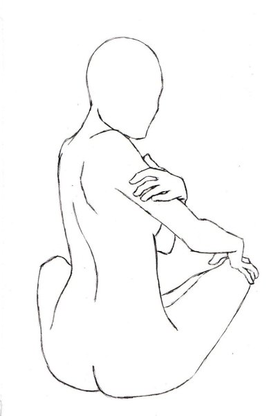 Сидячие позы для рисования