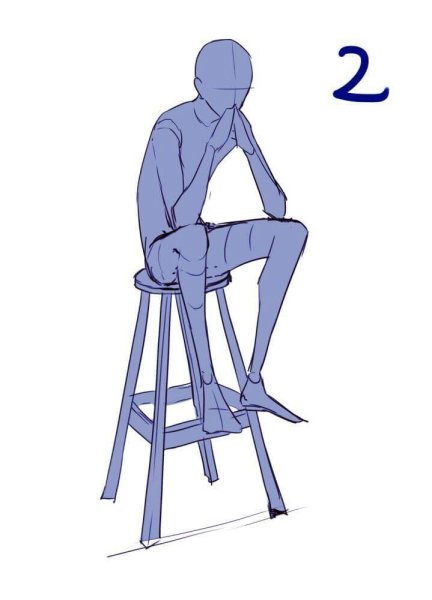 Референсы сидящего человека