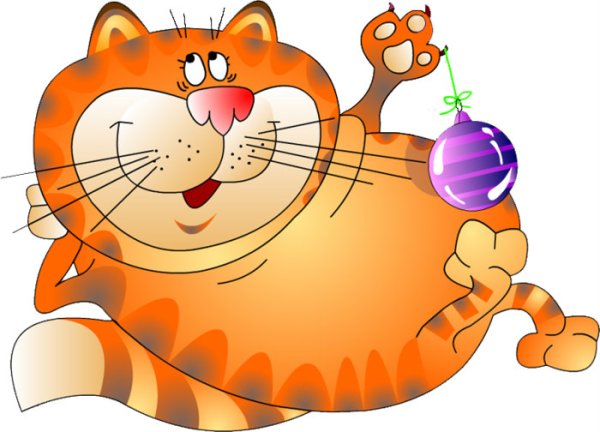 Рыжий кот мультяшный