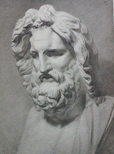 Посейдон гипсовая голова