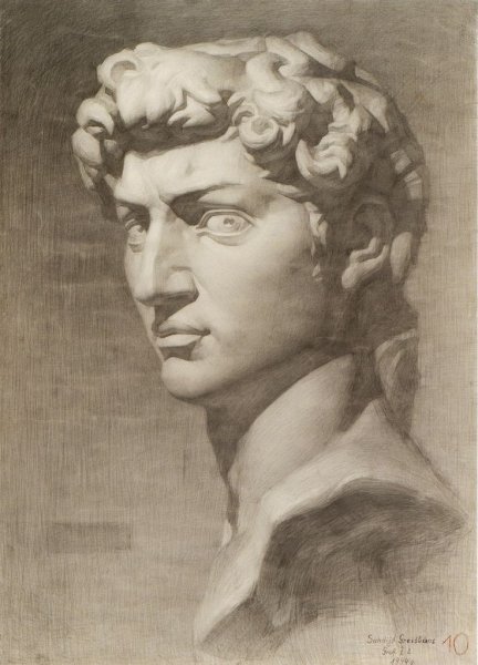 Гипсовая голова Давида Микеланджело