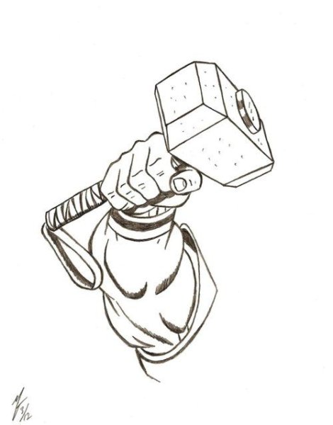 Молот карандашом