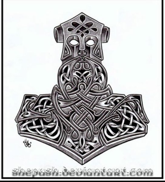 Тату Мьельнир Скандинавская мифология