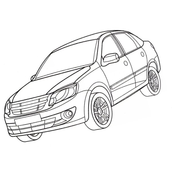 Лада Гранта лифтбек раскраска