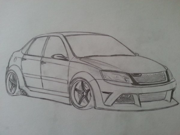 Лада Гранта лифтбек раскраска