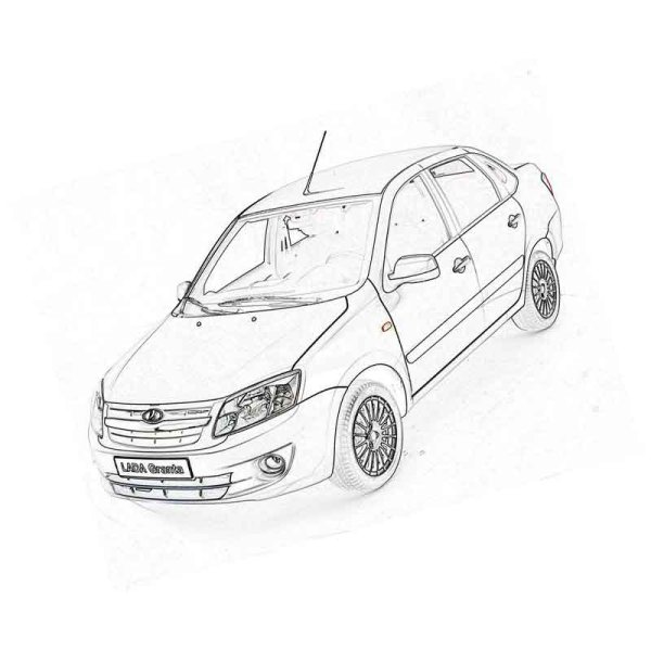 Лада Гранта рисунок спереди