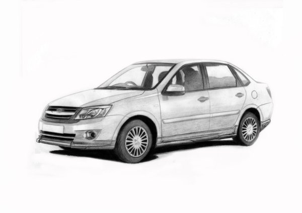 Лада Гранта лифтбек раскраска