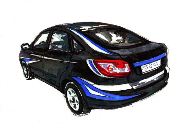 Лада Гранта лифтбек раскраска