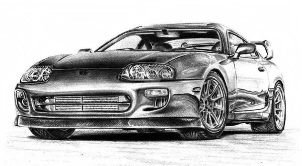 Раскраска Тойота Супра