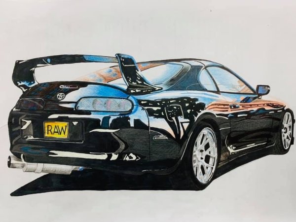 Тойота Supra a80 рисунок