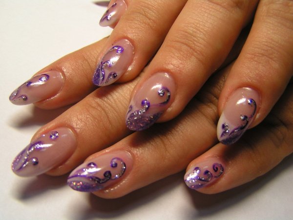 Гелевые ногти овальные