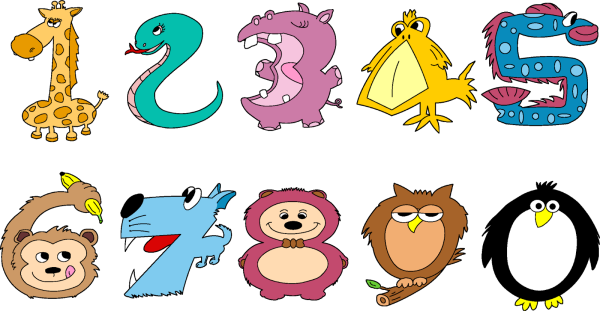 Числа в виде животных