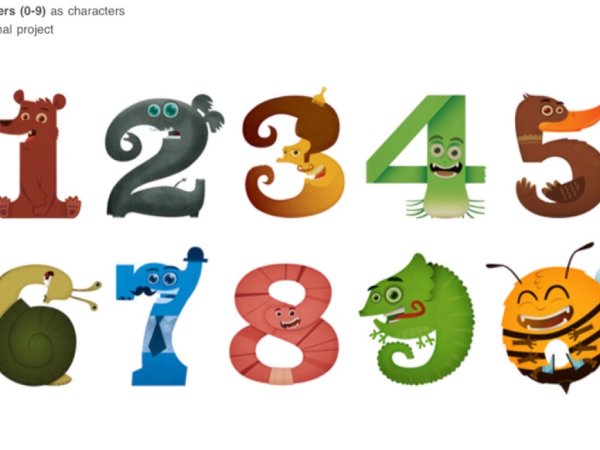 Цифры животные