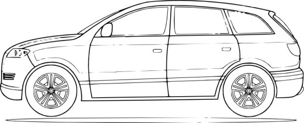 Раскраска машина вид сбоку