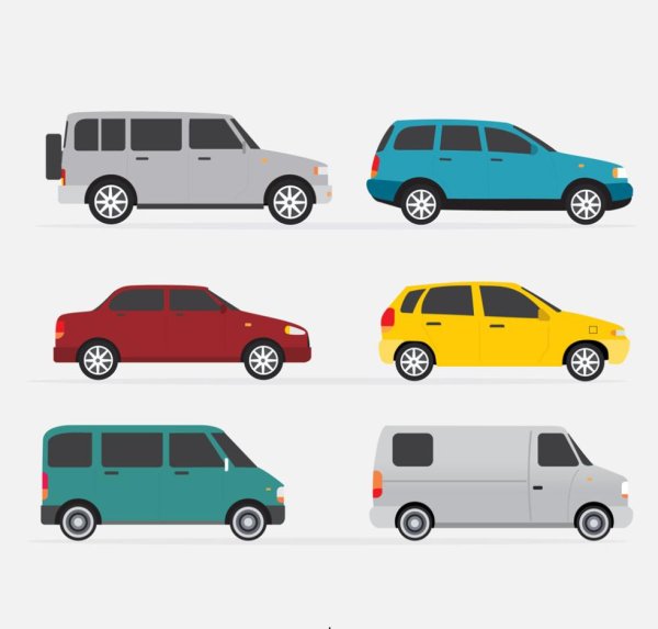 Машина сбоку флэт