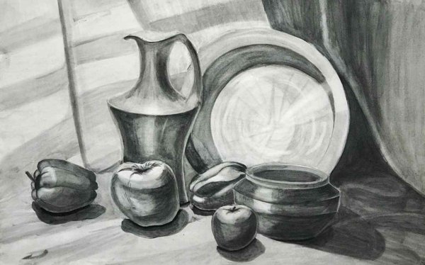 Гризайль Академический натюрморт